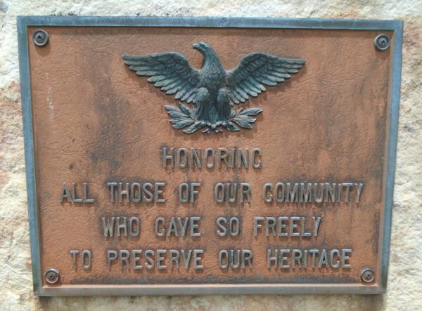 MCCONNELLSTOWN ALL VETERANS MEMORIAL PLAQUE
