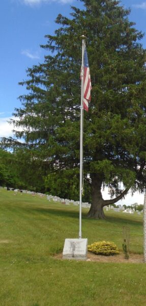 MCCLURE UNION CEMETERY ALL VETERANS MEMORIAL FLAG