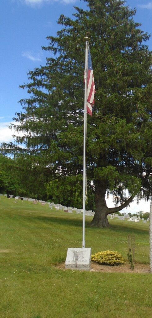 MCCLURE UNION CEMETERY ALL VETERANS MEMORIAL FLAG