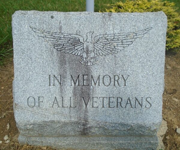 MCCLURE UNION CEMETERY ALL VETERANS MEMORIAL FLAG STONE