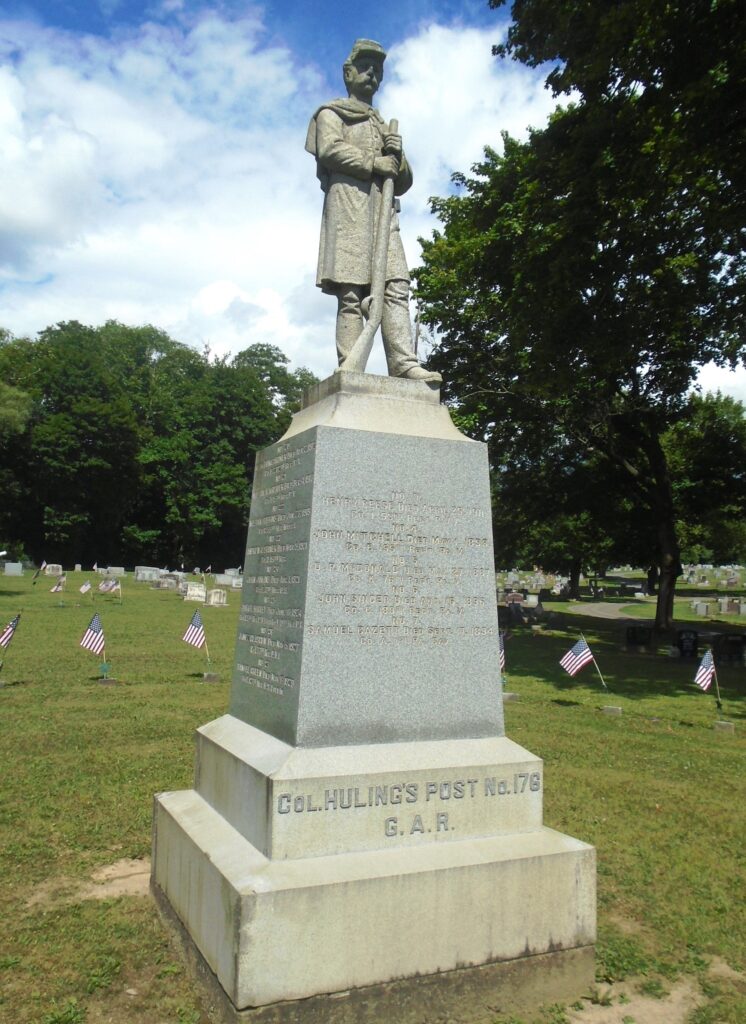 COL. HULINGS GAR. POST 176 CIVIL WAR MEMORIAL