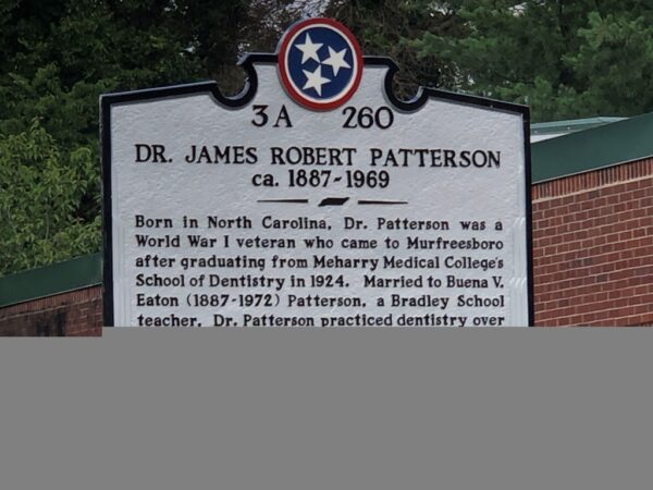 DR. JAMES ROBERT PATTERSON WAR MEMORIAL MARKER