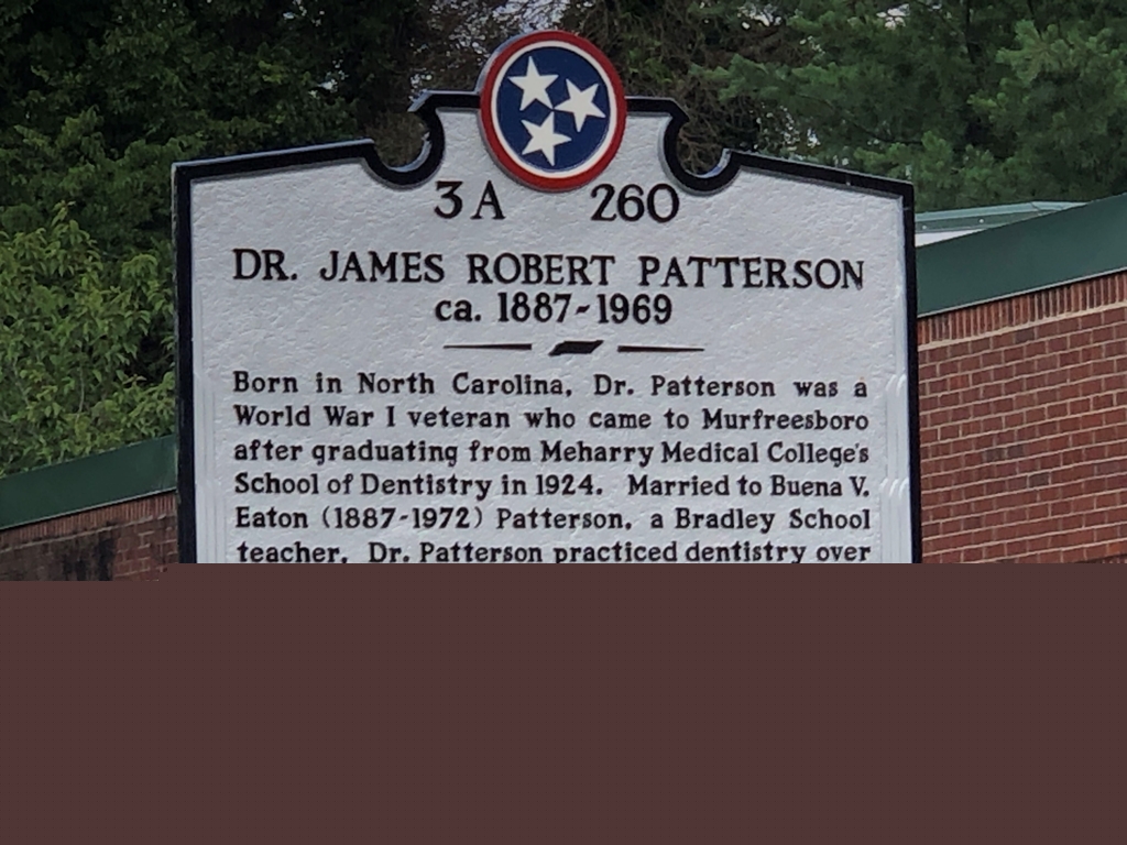 DR. JAMES ROBERT PATTERSON WAR MEMORIAL MARKER