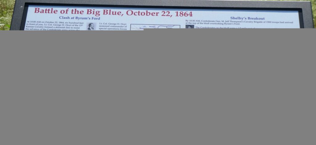 BATTLE OF THE BIG BLUE, OCTOBER 22, 1864 MEMORIAL PANEL
