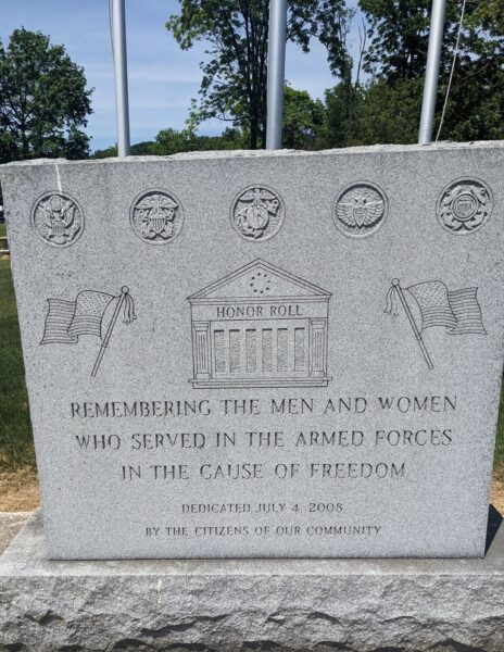 LEBANON ARMED FORCES WAR MEMORIAL CLOSE UP