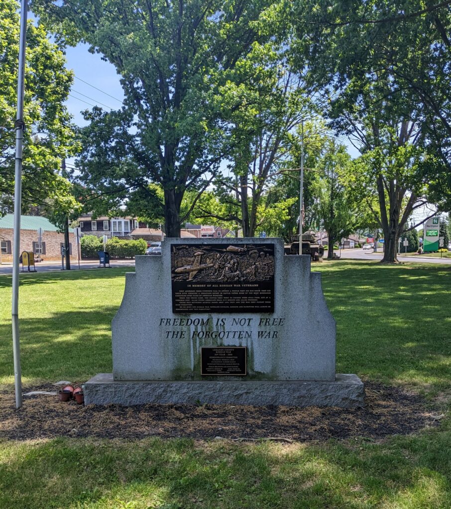 LEBANON COUNTY IN MEMORY OF ALL KOREAN WAR VETERANS MEMORIAL