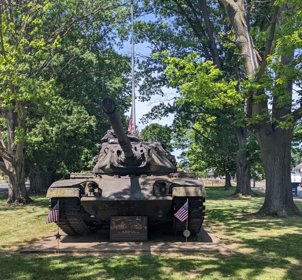 IN MEMORY OF ALL AMERICAN VETERANS MEMORIAL TANK