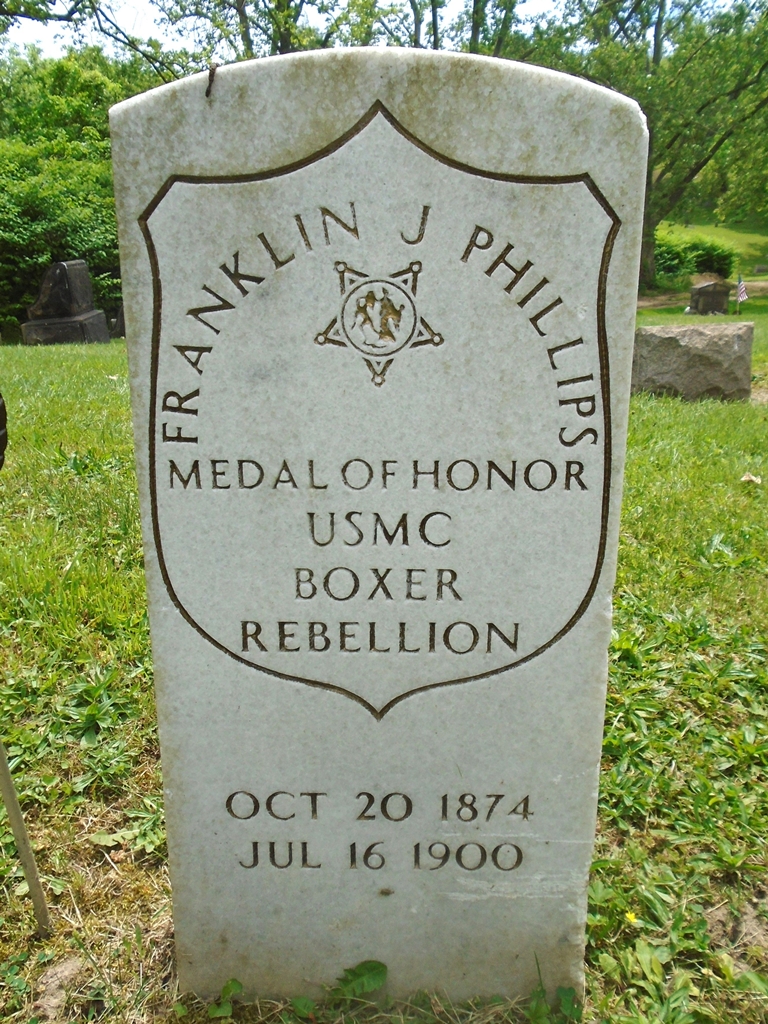 FRANKLIN J PHILLIPS MEDAL OF HONOR WAR MEMORIAL GRAVE STONE