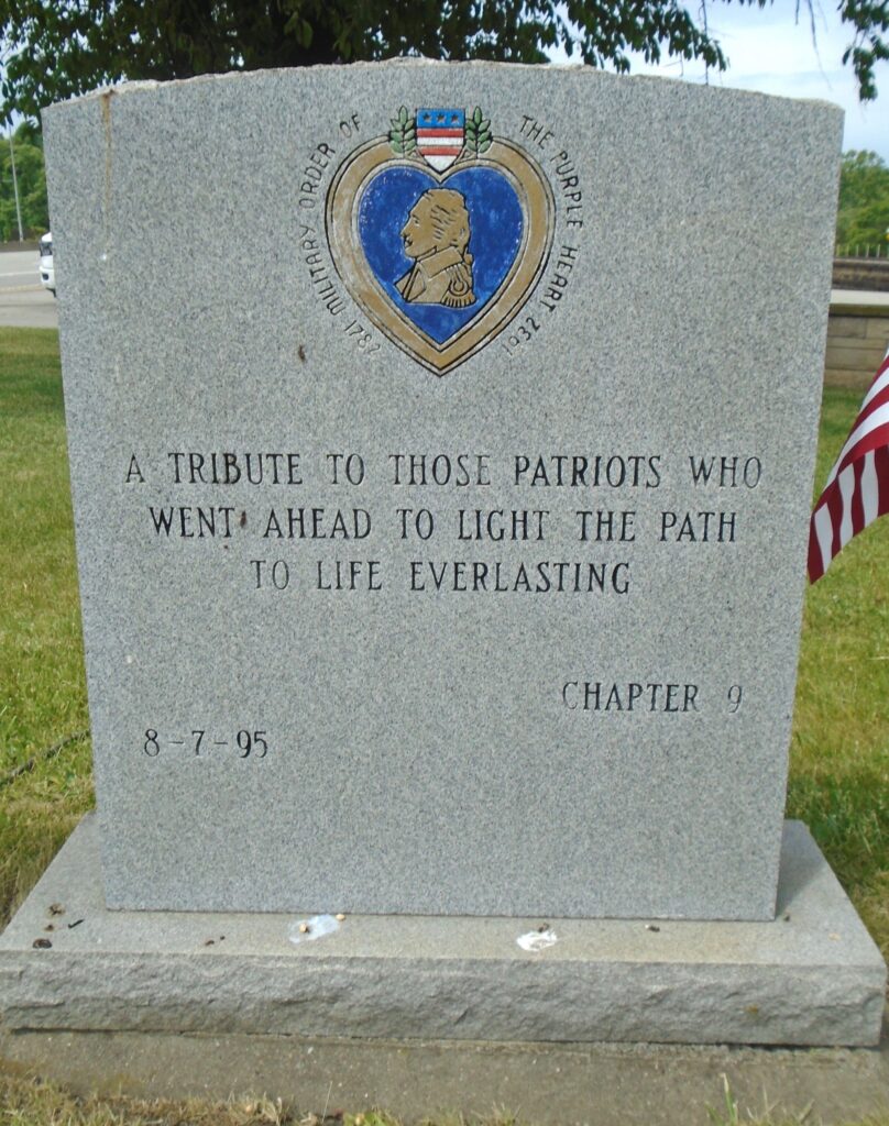 PURPLE HEART CHAPTER 9 PATRIOTS MEMORIAL CLOSE-UP