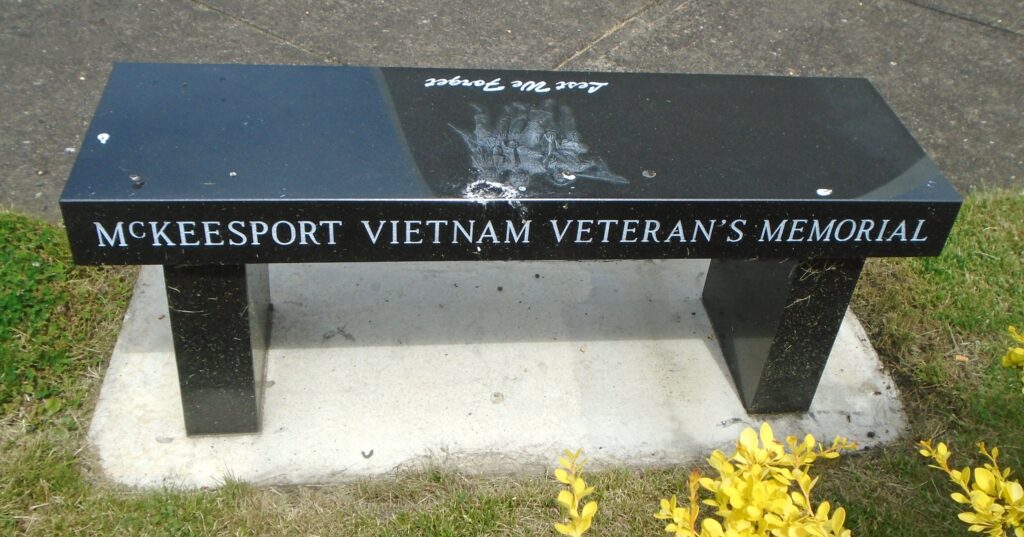 MCKEESPORT VIETNAM VETERANS MEMORIAL BENCH