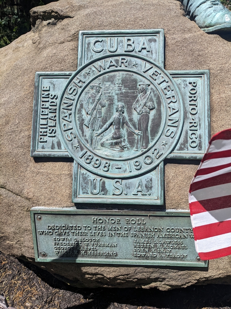 LEBANON COUNTY SPANISH-AMERICAN WAR MEMORIAL PLAQUE