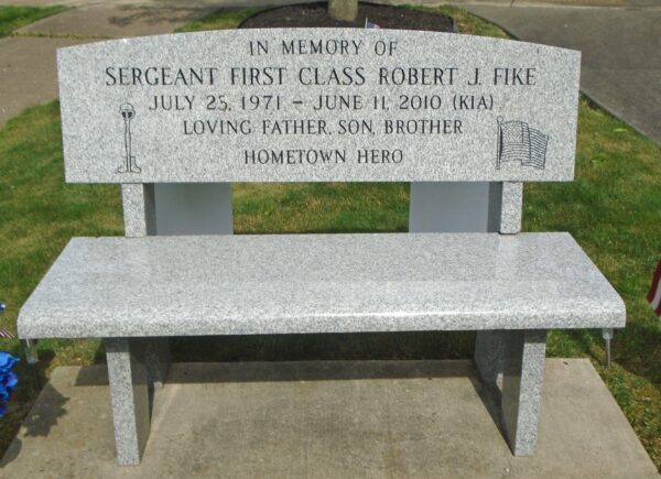 SERGEANT FIRST CLASS ROBERT J. FIKE WAR MEMORIAL BENCH