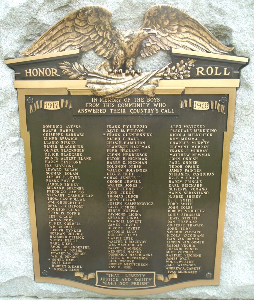 TRAFFORD WORLD WAR I MEMORIAL PLAQUE