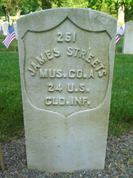 JAMES STREETS WAR MEMORIAL CEMETERY STONE