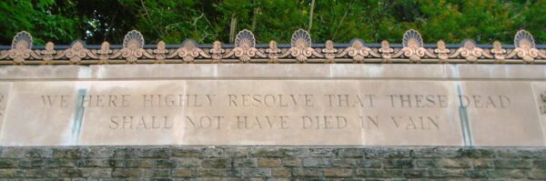ALLEGHENY CEMETERY VETERANS MEMORIAL PLAZA NARRATIVE STONE
