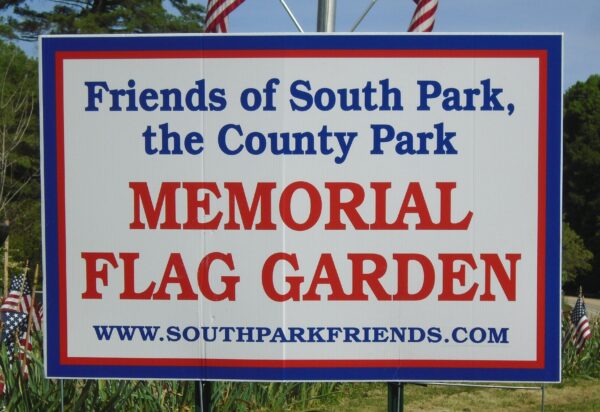 SOUTH PARK MEMORIAL FLAG GARDEN PLAQUE