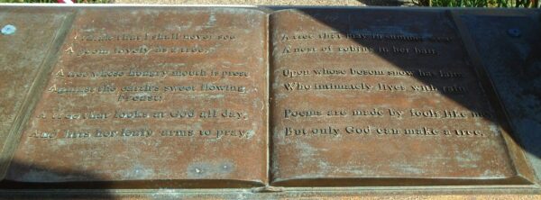 JOYCE KILMER SOLDIER POET WAR MEMORIAL PLAQUE C