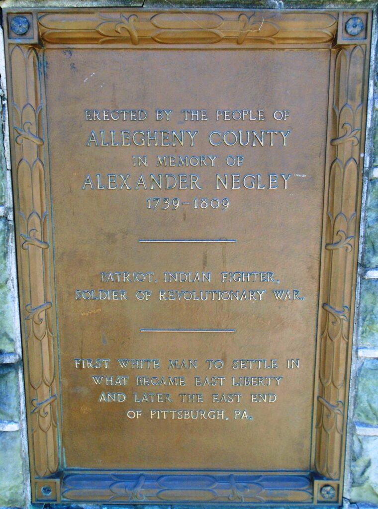 ALEXANDER NEGLEY REVOLUTIONARY WAR SOLDIER MEMORIAL PLAQUE