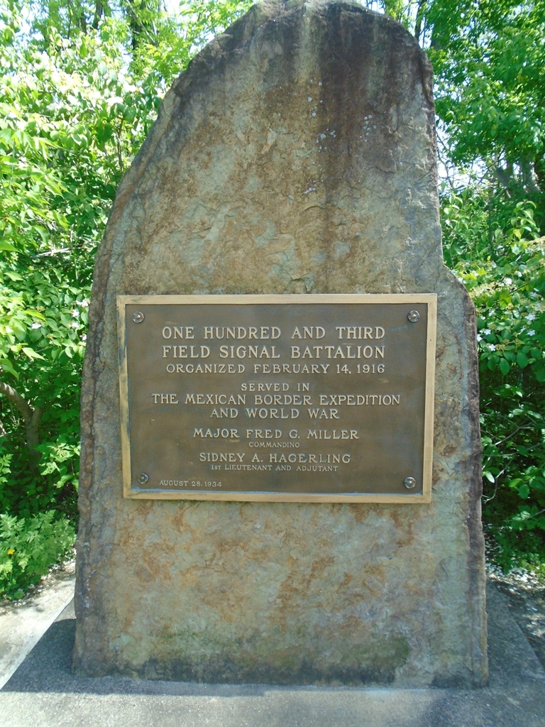 ONE HUNDRED AND THIRD FIELD SIGNAL BATTALION WAR MEMORIAL