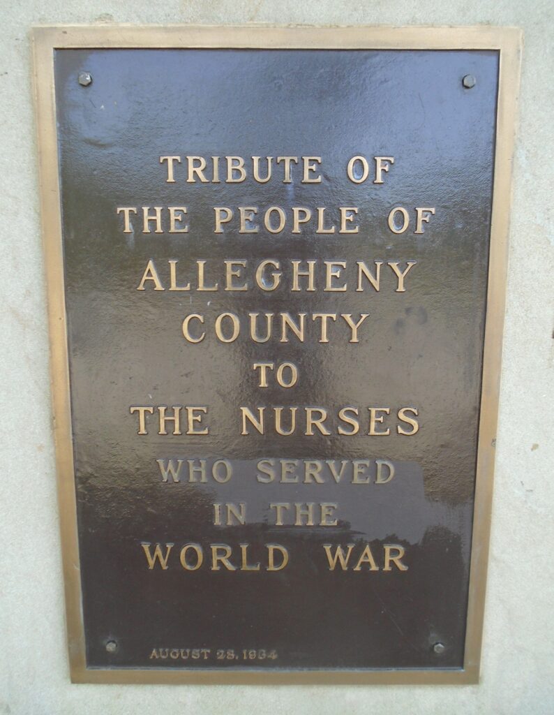 ALLEGHENY COUNTY WORLD WAR NURSES MEMORIAL PLAQUE