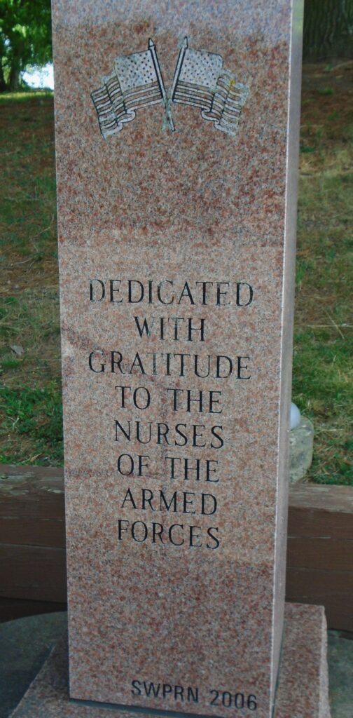SWPRN ARMED FORCES NURSES MEMORIAL CLOSE-UP