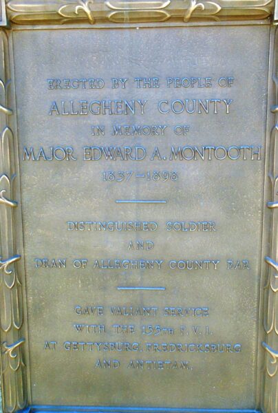 MAJOR EDWARD A. MONTOOTH WAR MEMORIAL PLAQUE