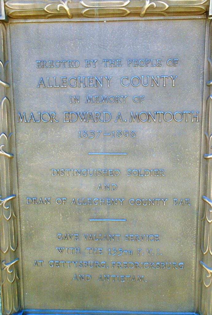 MAJOR EDWARD A. MONTOOTH WAR MEMORIAL PLAQUE