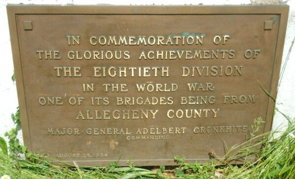 THE EIGHTIETH DIVISION WAR MEMORIAL PLAQUE