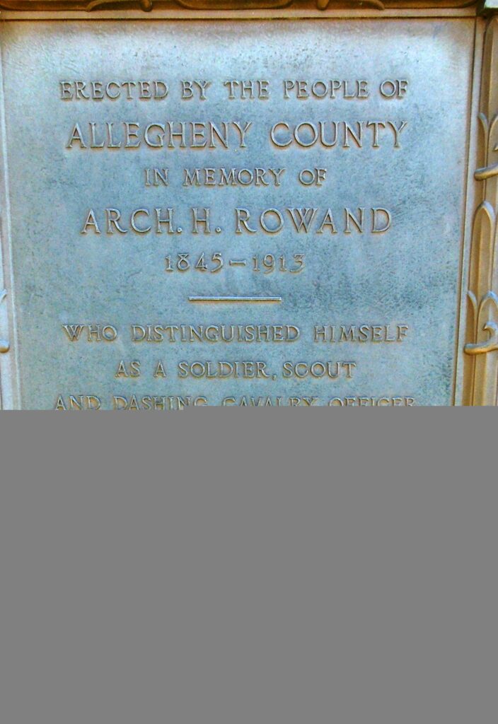ARCH H. ROWLAND WAR MEMORIAL PLAQUE