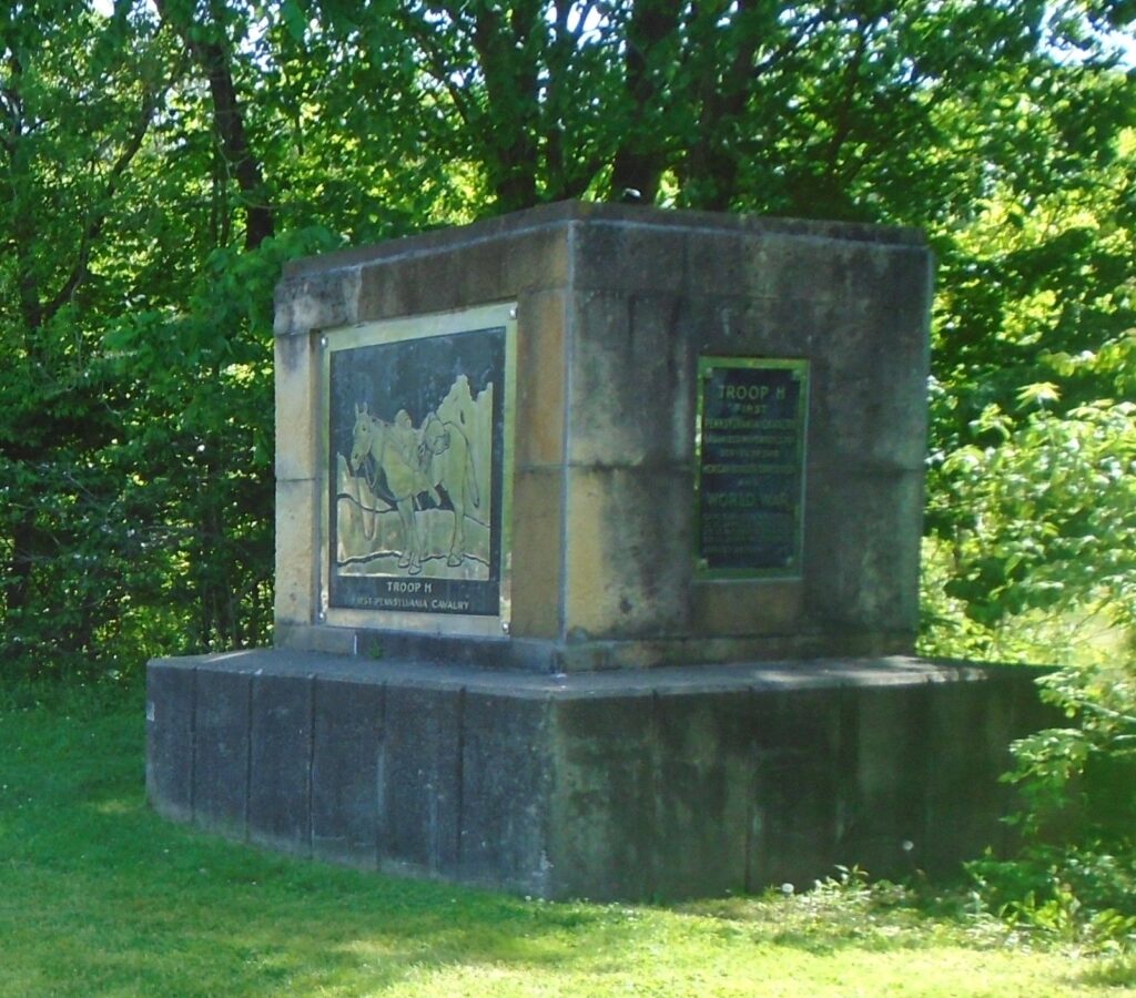 TROOP H FIRST PENNSYLVANIA CAVALRY WAR MEMORIAL