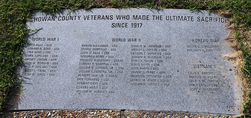 CHOWAN COUNTY ULTIMATE SACRIFICE MEMORIAL