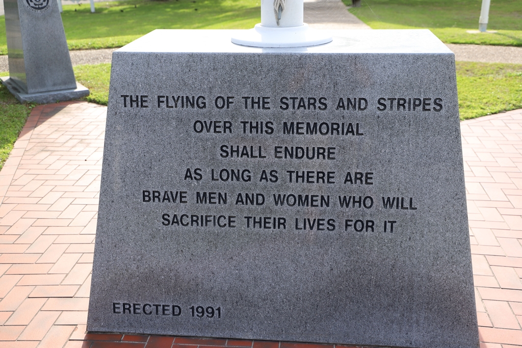 CHOWAN COUNTY VETERANS MEMORIAL FLAGPOLE BASE SIDE B