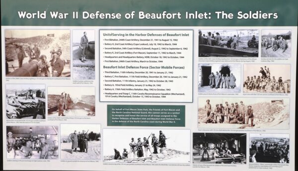 WORLD WAR II DEFENSE OF BEAUFORT INLET: THE SOLDIERS MEMORIAL PANEL