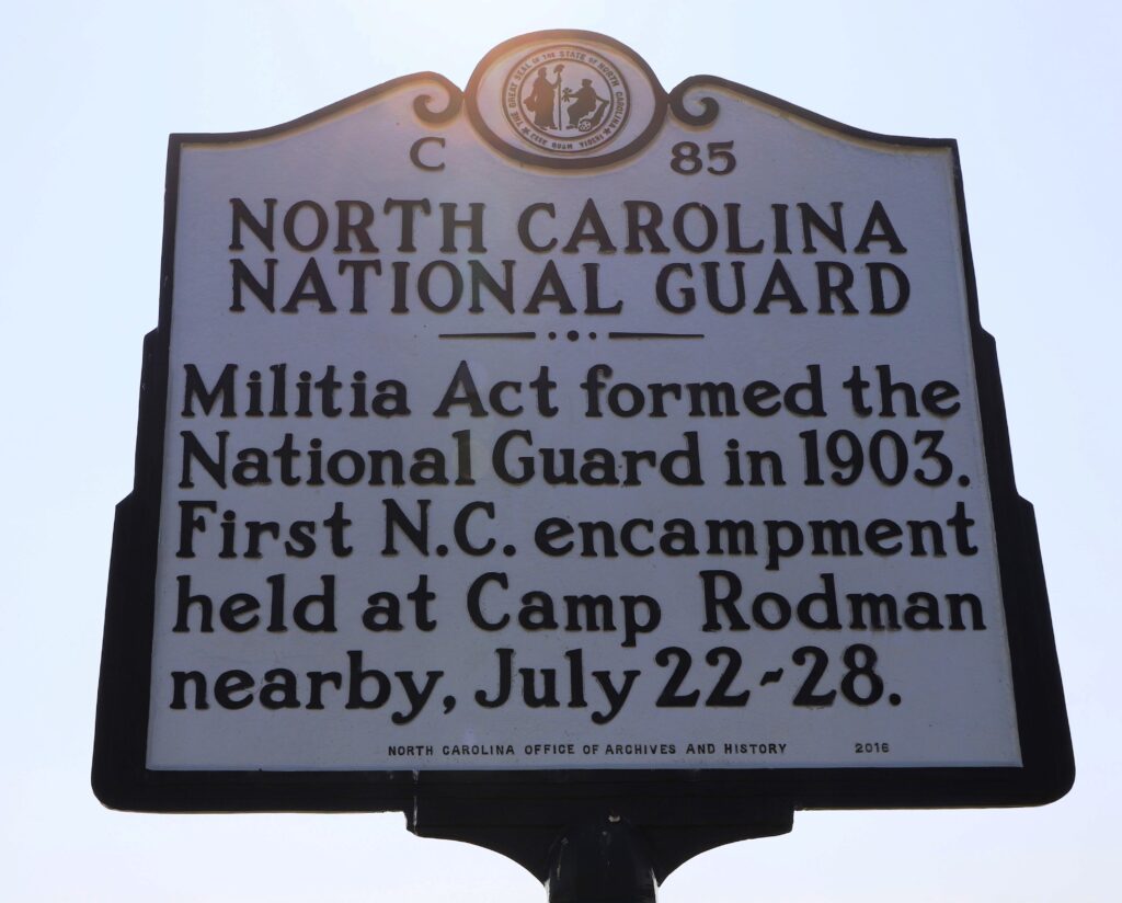 NORTH CAROLINA NATIONAL GUARD MEMORIAL MARKER