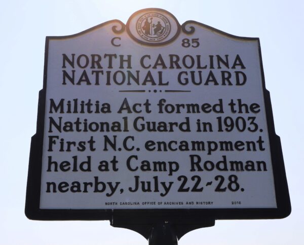 NORTH CAROLINA NATIONAL GUARD MEMORIAL MARKER