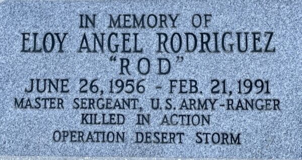 ELOY ANGEL RODRIGUEZ WAR MEMORIAL CLOSE-UP