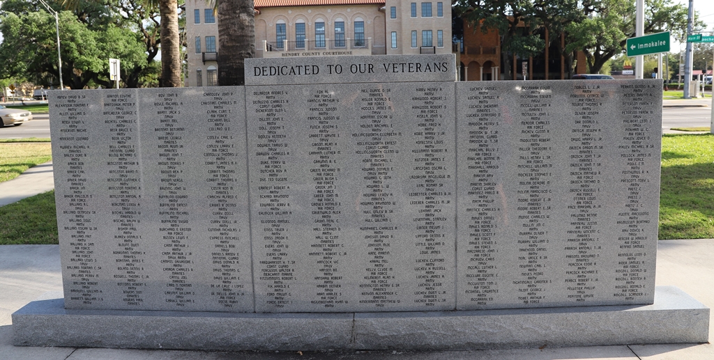 LABELLE DEDICATED TO OUR VETERANS MEMORIAL FRONT