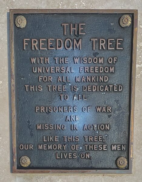 THE FREEDOM TREE WAR MEMORIAL PLAQUE KEY WEST