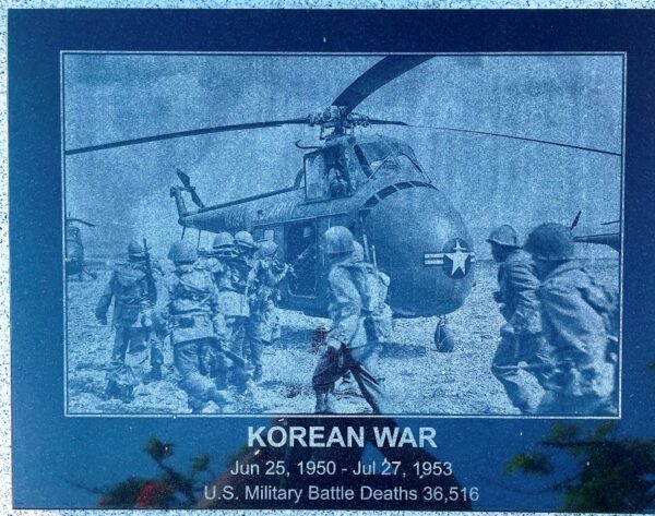 BAYVIEW PARK KOREAN WAR MEMORIAL PLAQUE