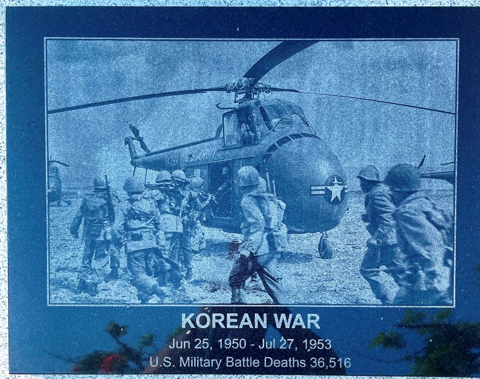 BAYVIEW PARK KOREAN WAR MEMORIAL PLAQUE