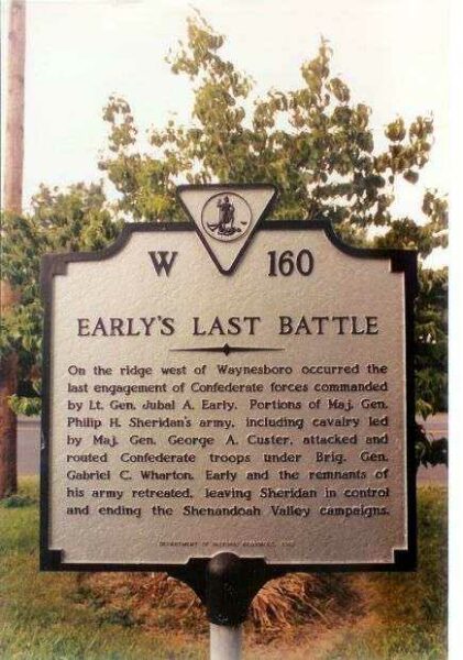 EARLY’S LAST BATTLE MEMORIAL MARKER