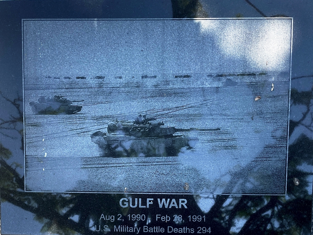 BAYVIEW PARK GULF WAR MEMORIAL PLAQUE