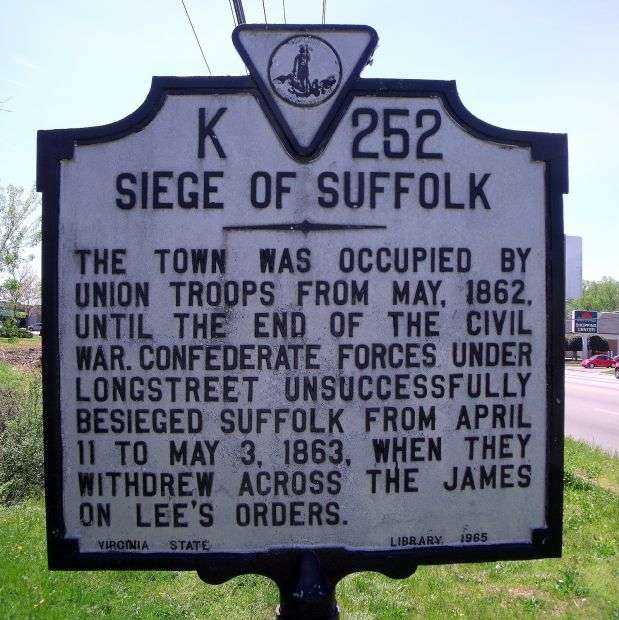 SIEGE OF SUFFOLK MEMORIAL MARKER