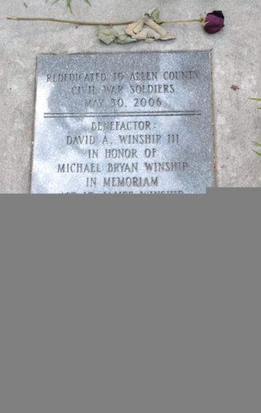 ALLEN COUNTY CIVIL WAR MEMORIAL STONE B