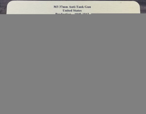 M3 37MM ANTI-TANK GUN WAR MEMORIAL PLAQUE