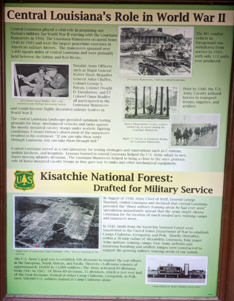 CENTRAL LOUISIANA’S ROLE IN WORLD WAR II MEMORIAL PLAQUE