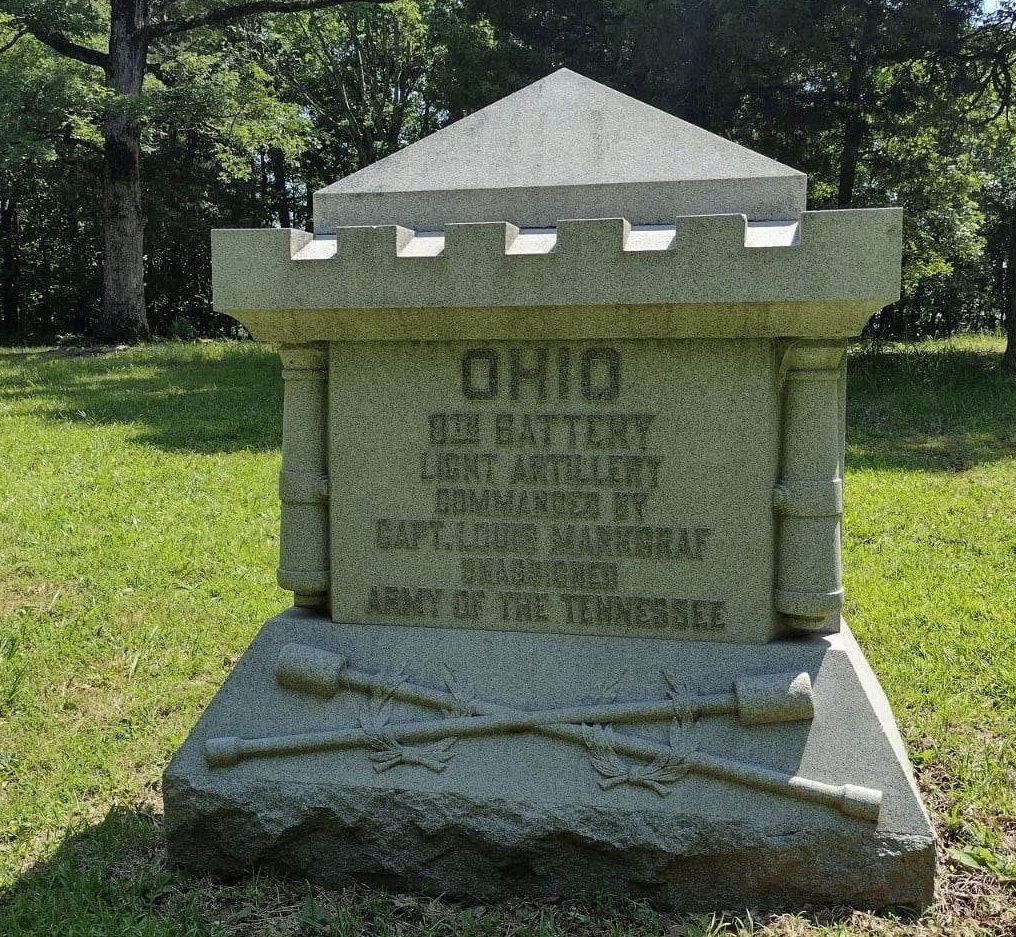 OHIO 8TH BATTERY LIGHT ARTILLERY WAR MEMORIAL FRONT