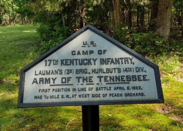 CAMP OF 17TH KENTUCKY INFANTRY WAR MEMORIAL PLAQUE
