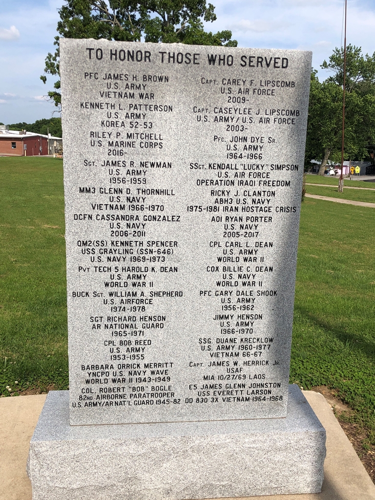 PEA RIDGE WAR VETERANS MEMORIAL STONE L