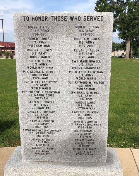 PEA RIDGE WAR VETERANS MEMORIAL STONE K